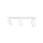 kelvo® SPOTA KLV-101-0139 Κινούμενο Φωτιστικό Σποτ Οροφής για 3 Λάμπες MR16 με Ντουί GU10 AC 220-240V IP20 – Λευκό Ματ – Μ48 x Π6.2 x Υ14cm