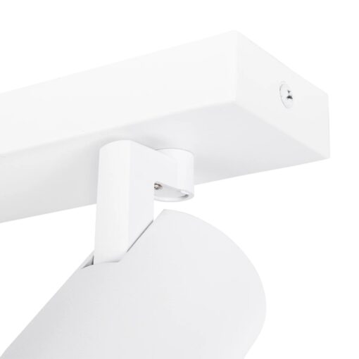 kelvo® SPOTA KLV-101-0141 Κινούμενο Φωτιστικό Σποτ Οροφής για 4 Λάμπες MR16 με Ντουί GU10 AC 220-240V IP20 – Λευκό Ματ – Μ64 x Π6 x Υ14cm