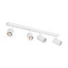 kelvo® SPOTA KLV-101-0141 Κινούμενο Φωτιστικό Σποτ Οροφής για 4 Λάμπες MR16 με Ντουί GU10 AC 220-240V IP20 – Λευκό Ματ – Μ64 x Π6 x Υ14cm