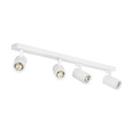 kelvo® SPOTA KLV-101-0141 Κινούμενο Φωτιστικό Σποτ Οροφής για 4 Λάμπες MR16 με Ντουί GU10 AC 220-240V IP20 – Λευκό Ματ – Μ64 x Π6 x Υ14cm