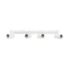 kelvo® SPOTA KLV-101-0141 Κινούμενο Φωτιστικό Σποτ Οροφής για 4 Λάμπες MR16 με Ντουί GU10 AC 220-240V IP20 – Λευκό Ματ – Μ64 x Π6 x Υ14cm