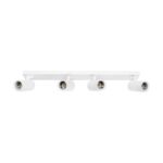 kelvo® SPOTA KLV-101-0141 Κινούμενο Φωτιστικό Σποτ Οροφής για 4 Λάμπες MR16 με Ντουί GU10 AC 220-240V IP20 – Λευκό Ματ – Μ64 x Π6 x Υ14cm
