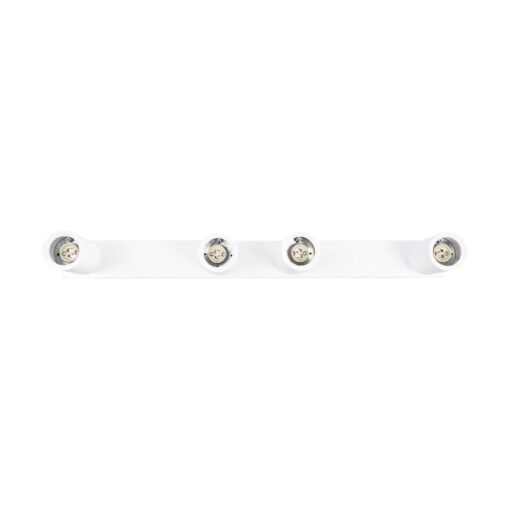 kelvo® SPOTA KLV-101-0141 Κινούμενο Φωτιστικό Σποτ Οροφής για 4 Λάμπες MR16 με Ντουί GU10 AC 220-240V IP20 – Λευκό Ματ – Μ64 x Π6 x Υ14cm