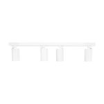 kelvo® SPOTA KLV-101-0141 Κινούμενο Φωτιστικό Σποτ Οροφής για 4 Λάμπες MR16 με Ντουί GU10 AC 220-240V IP20 – Λευκό Ματ – Μ64 x Π6 x Υ14cm