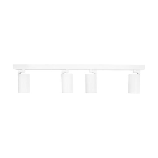 kelvo® SPOTA KLV-101-0141 Κινούμενο Φωτιστικό Σποτ Οροφής για 4 Λάμπες MR16 με Ντουί GU10 AC 220-240V IP20 – Λευκό Ματ – Μ64 x Π6 x Υ14cm