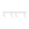 kelvo® SPOTA KLV-101-0141 Κινούμενο Φωτιστικό Σποτ Οροφής για 4 Λάμπες MR16 με Ντουί GU10 AC 220-240V IP20 – Λευκό Ματ – Μ64 x Π6 x Υ14cm