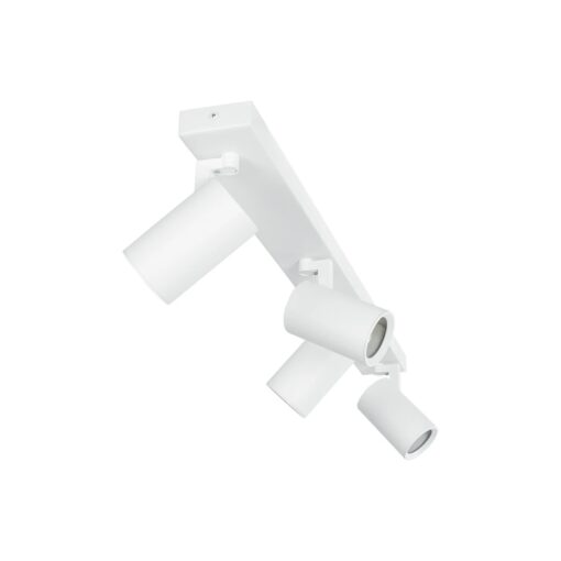 kelvo® SPOTA KLV-101-0141 Κινούμενο Φωτιστικό Σποτ Οροφής για 4 Λάμπες MR16 με Ντουί GU10 AC 220-240V IP20 – Λευκό Ματ – Μ64 x Π6 x Υ14cm