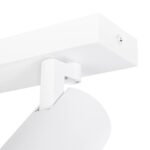 kelvo® SPOTA KLV-101-0143 Κινούμενο Φωτιστικό Σποτ Οροφής για 5 Λάμπες MR16 με Ντουί GU10 AC 220-240V IP20 – Λευκό Ματ – Μ79.5 x Π6.3 x Υ14cm