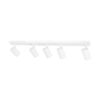 kelvo® SPOTA KLV-101-0143 Κινούμενο Φωτιστικό Σποτ Οροφής για 5 Λάμπες MR16 με Ντουί GU10 AC 220-240V IP20 – Λευκό Ματ – Μ79.5 x Π6.3 x Υ14cm