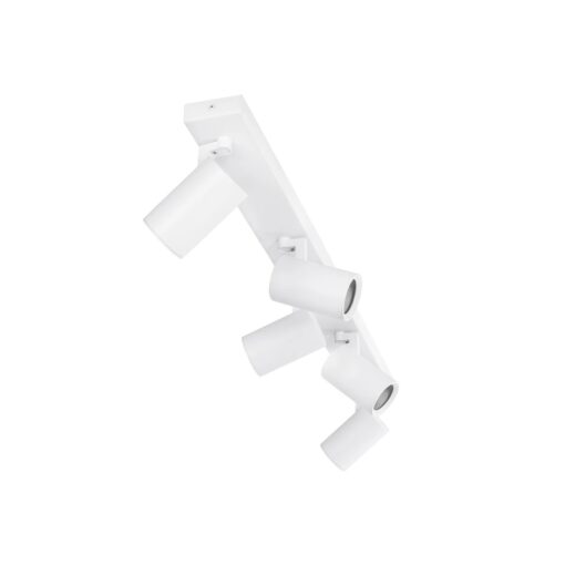 kelvo® SPOTA KLV-101-0143 Κινούμενο Φωτιστικό Σποτ Οροφής για 5 Λάμπες MR16 με Ντουί GU10 AC 220-240V IP20 – Λευκό Ματ – Μ79.5 x Π6.3 x Υ14cm