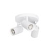 kelvo® SPOTA KLV-101-0145 Κινούμενο Φωτιστικό Σποτ Οροφής για 3 Λάμπες MR16 με Ντουί GU10 AC 220-240V IP20 – Λευκό Ματ – Μ19 x Π19 x Υ14cm