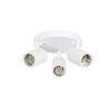 kelvo® SPOTA KLV-101-0145 Κινούμενο Φωτιστικό Σποτ Οροφής για 3 Λάμπες MR16 με Ντουί GU10 AC 220-240V IP20 – Λευκό Ματ – Μ19 x Π19 x Υ14cm