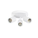 kelvo® SPOTA KLV-101-0145 Κινούμενο Φωτιστικό Σποτ Οροφής για 3 Λάμπες MR16 με Ντουί GU10 AC 220-240V IP20 – Λευκό Ματ – Μ19 x Π19 x Υ14cm