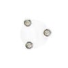 kelvo® SPOTA KLV-101-0145 Κινούμενο Φωτιστικό Σποτ Οροφής για 3 Λάμπες MR16 με Ντουί GU10 AC 220-240V IP20 – Λευκό Ματ – Μ19 x Π19 x Υ14cm
