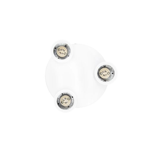 kelvo® SPOTA KLV-101-0145 Κινούμενο Φωτιστικό Σποτ Οροφής για 3 Λάμπες MR16 με Ντουί GU10 AC 220-240V IP20 – Λευκό Ματ – Μ19 x Π19 x Υ14cm