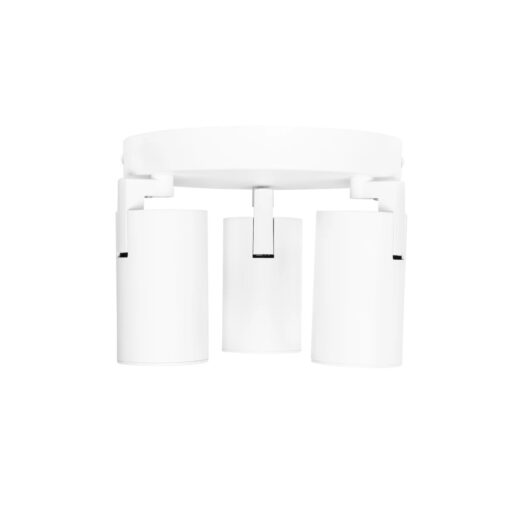 kelvo® SPOTA KLV-101-0145 Κινούμενο Φωτιστικό Σποτ Οροφής για 3 Λάμπες MR16 με Ντουί GU10 AC 220-240V IP20 – Λευκό Ματ – Μ19 x Π19 x Υ14cm