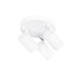 kelvo® SPOTA KLV-101-0145 Κινούμενο Φωτιστικό Σποτ Οροφής για 3 Λάμπες MR16 με Ντουί GU10 AC 220-240V IP20 – Λευκό Ματ – Μ19 x Π19 x Υ14cm