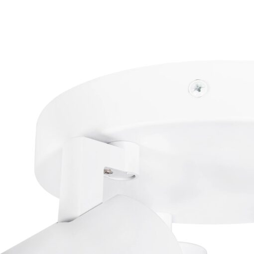kelvo® SPOTA KLV-101-0145 Κινούμενο Φωτιστικό Σποτ Οροφής για 3 Λάμπες MR16 με Ντουί GU10 AC 220-240V IP20 – Λευκό Ματ – Μ19 x Π19 x Υ14cm