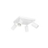 kelvo® SPOTA KLV-101-0147 Κινούμενο Φωτιστικό Σποτ Οροφής για 4 Λάμπες MR16 με Ντουί GU10 AC 220-240V IP20 – Λευκό Ματ – Μ26 x Π26 x Υ14cm