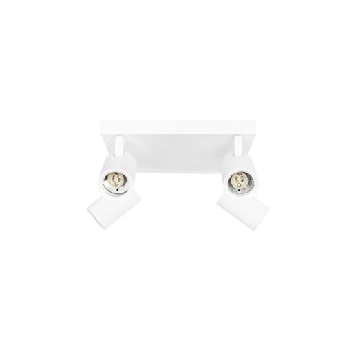kelvo® SPOTA KLV-101-0147 Κινούμενο Φωτιστικό Σποτ Οροφής για 4 Λάμπες MR16 με Ντουί GU10 AC 220-240V IP20 – Λευκό Ματ – Μ26 x Π26 x Υ14cm