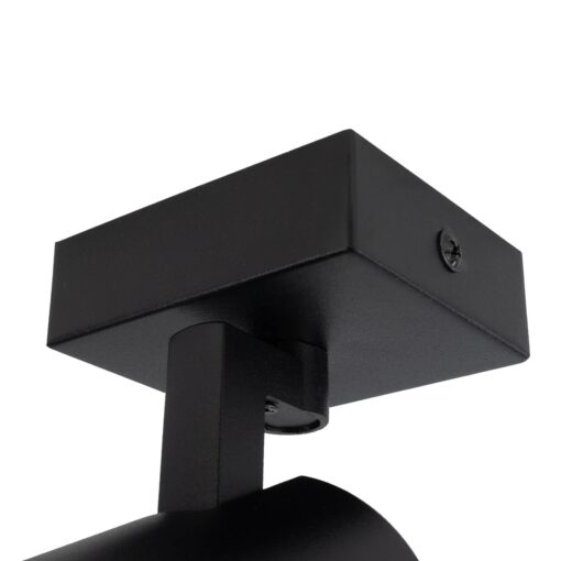 kelvo® SPOTA KLV-101-0134 Κινούμενο Φωτιστικό Σποτ Οροφής για Λάμπα MR16 με Ντουί GU10 AC 220-240V IP20 – Μαύρο Ματ – Μ7 x Π6 x Υ14cm