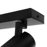 kelvo® SPOTA KLV-101-0136 Κινούμενο Φωτιστικό Σποτ Οροφής για 2 Λάμπες MR16 με Ντουί GU10 AC 220-240V IP20 – Μαύρο Ματ – Μ30 x Π6 x Υ14.5cm