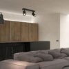 kelvo® SPOTA KLV-101-0136 Κινούμενο Φωτιστικό Σποτ Οροφής για 2 Λάμπες MR16 με Ντουί GU10 AC 220-240V IP20 – Μαύρο Ματ – Μ30 x Π6 x Υ14.5cm