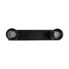 kelvo® SPOTA KLV-101-0136 Κινούμενο Φωτιστικό Σποτ Οροφής για 2 Λάμπες MR16 με Ντουί GU10 AC 220-240V IP20 – Μαύρο Ματ – Μ30 x Π6 x Υ14.5cm