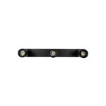 kelvo® SPOTA KLV-101-0138 Κινούμενο Φωτιστικό Σποτ Οροφής για 3 Λάμπες MR16 με Ντουί GU10 AC 220-240V IP20 – Μαύρο Ματ – Μ48 x Π6.2 x Υ14cm