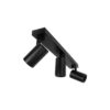 kelvo® SPOTA KLV-101-0138 Κινούμενο Φωτιστικό Σποτ Οροφής για 3 Λάμπες MR16 με Ντουί GU10 AC 220-240V IP20 – Μαύρο Ματ – Μ48 x Π6.2 x Υ14cm
