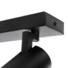 kelvo® SPOTA KLV-101-0140 Κινούμενο Φωτιστικό Σποτ Οροφής για 4 Λάμπες MR16 με Ντουί GU10 AC 220-240V IP20 – Μαύρο Ματ – Μ64 x Π6 x Υ14cm
