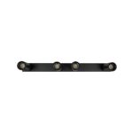 kelvo® SPOTA KLV-101-0140 Κινούμενο Φωτιστικό Σποτ Οροφής για 4 Λάμπες MR16 με Ντουί GU10 AC 220-240V IP20 – Μαύρο Ματ – Μ64 x Π6 x Υ14cm