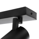 kelvo® SPOTA KLV-101-0142 Κινούμενο Φωτιστικό Σποτ Οροφής για 5 Λάμπες MR16 με Ντουί GU10 AC 220-240V IP20 – Μαύρο Ματ – Μ79.5 x Π6.3 x Υ14cm