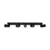 kelvo® SPOTA KLV-101-0142 Κινούμενο Φωτιστικό Σποτ Οροφής για 5 Λάμπες MR16 με Ντουί GU10 AC 220-240V IP20 – Μαύρο Ματ – Μ79.5 x Π6.3 x Υ14cm