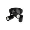 kelvo® SPOTA KLV-101-0144 Κινούμενο Φωτιστικό Σποτ Οροφής για 3 Λάμπες MR16 με Ντουί GU10 AC 220-240V IP20 – Μαύρο Ματ – Μ19 x Π19 x Υ14cm