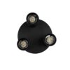 kelvo® SPOTA KLV-101-0144 Κινούμενο Φωτιστικό Σποτ Οροφής για 3 Λάμπες MR16 με Ντουί GU10 AC 220-240V IP20 – Μαύρο Ματ – Μ19 x Π19 x Υ14cm