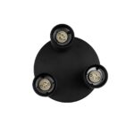 kelvo® SPOTA KLV-101-0144 Κινούμενο Φωτιστικό Σποτ Οροφής για 3 Λάμπες MR16 με Ντουί GU10 AC 220-240V IP20 – Μαύρο Ματ – Μ19 x Π19 x Υ14cm