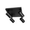 kelvo® SPOTA KLV-101-0146 Κινούμενο Φωτιστικό Σποτ Οροφής για 4 Λάμπες MR16 με Ντουί GU10 AC 220-240V IP20 – Μαύρο Ματ – Μ26 x Π26 x Υ14cm
