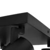 kelvo® SPOTA KLV-101-0146 Κινούμενο Φωτιστικό Σποτ Οροφής για 4 Λάμπες MR16 με Ντουί GU10 AC 220-240V IP20 – Μαύρο Ματ – Μ26 x Π26 x Υ14cm
