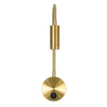 GLOBOSTAR® GOOSE 61692 Μοντέρνο Φωτιστικό Τοίχου – Απλίκα Ξενοδοχείου Reading Light LED 3W 300lm 36° AC 220-240V IP20 Θερμό Λευκό 2700K – CREE XPE Chip & TÜV SÜD Driver – Χρυσό Βούρτσας – Μ6.5 x Π15 xΥ24.5cm – 3 Χρόνια Εγγύηση