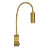 GLOBOSTAR® GOOSE 61692 Μοντέρνο Φωτιστικό Τοίχου – Απλίκα Ξενοδοχείου Reading Light LED 3W 300lm 36° AC 220-240V IP20 Θερμό Λευκό 2700K – CREE XPE Chip & TÜV SÜD Driver – Χρυσό Βούρτσας – Μ6.5 x Π15 xΥ24.5cm – 3 Χρόνια Εγγύηση