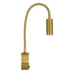 GLOBOSTAR® GOOSE 61692 Μοντέρνο Φωτιστικό Τοίχου – Απλίκα Ξενοδοχείου Reading Light LED 3W 300lm 36° AC 220-240V IP20 Θερμό Λευκό 2700K – CREE XPE Chip & TÜV SÜD Driver – Χρυσό Βούρτσας – Μ6.5 x Π15 xΥ24.5cm – 3 Χρόνια Εγγύηση