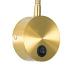 GLOBOSTAR® GOOSE 61692 Μοντέρνο Φωτιστικό Τοίχου – Απλίκα Ξενοδοχείου Reading Light LED 3W 300lm 36° AC 220-240V IP20 Θερμό Λευκό 2700K – CREE XPE Chip & TÜV SÜD Driver – Χρυσό Βούρτσας – Μ6.5 x Π15 xΥ24.5cm – 3 Χρόνια Εγγύηση