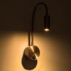 GLOBOSTAR® GOOSE 61692 Μοντέρνο Φωτιστικό Τοίχου – Απλίκα Ξενοδοχείου Reading Light LED 3W 300lm 36° AC 220-240V IP20 Θερμό Λευκό 2700K – CREE XPE Chip & TÜV SÜD Driver – Χρυσό Βούρτσας – Μ6.5 x Π15 xΥ24.5cm – 3 Χρόνια Εγγύηση