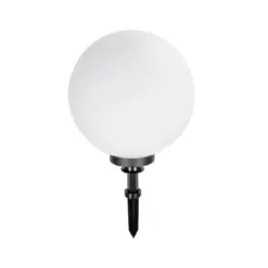 GLOBOSTAR® AGROS 61709 Φωτιστικό Κήπου / Καρφωτό με Ντουί 1 x E27 AC 220-240V Αδιάβροχο IP65 - Λευκό & Μάυρο - Μ40 x Π40 x Υ74cm
