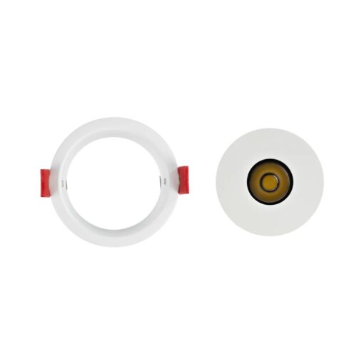 kelvo® PINADO KLV-101-0129 Χωνευτό Φωτιστικό Downlight Σποτ LED 7W 875lm 15° AC 220-240V IP20 Φυσικό Λευκό 4500K – Bridgelux COB Chip & TÜV SÜD Driver – Λευκό Ματ – Μ8.3 x Π8.3 x Υ8.2cm / Q7.3cm – 5 Χρόνια Εγγύηση