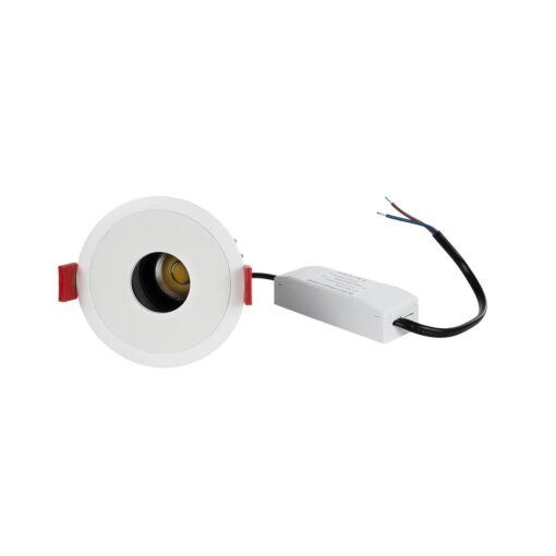 kelvo® PINADO KLV-101-0129 Χωνευτό Φωτιστικό Downlight Σποτ LED 7W 875lm 15° AC 220-240V IP20 Φυσικό Λευκό 4500K – Bridgelux COB Chip & TÜV SÜD Driver – Λευκό Ματ – Μ8.3 x Π8.3 x Υ8.2cm / Q7.3cm – 5 Χρόνια Εγγύηση