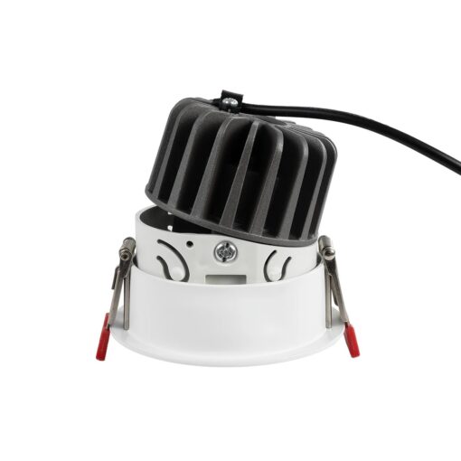 kelvo® PINADO KLV-101-0127 Χωνευτό Φωτιστικό Downlight Σποτ LED 7W 840lm 15° AC 220-240V IP20 Θερμό Λευκό 2700K – Bridgelux COB Chip & TÜV SÜD Driver – Λευκό Ματ – Μ8.3 x Π8.3 x Υ8.2cm / Q7.3cm – 5 Χρόνια Εγγύηση