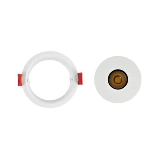 kelvo® PINADO KLV-101-0127 Χωνευτό Φωτιστικό Downlight Σποτ LED 7W 840lm 15° AC 220-240V IP20 Θερμό Λευκό 2700K – Bridgelux COB Chip & TÜV SÜD Driver – Λευκό Ματ – Μ8.3 x Π8.3 x Υ8.2cm / Q7.3cm – 5 Χρόνια Εγγύηση