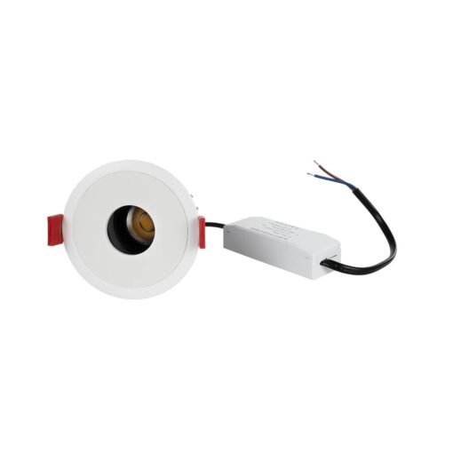 kelvo® PINADO KLV-101-0127 Χωνευτό Φωτιστικό Downlight Σποτ LED 7W 840lm 15° AC 220-240V IP20 Θερμό Λευκό 2700K – Bridgelux COB Chip & TÜV SÜD Driver – Λευκό Ματ – Μ8.3 x Π8.3 x Υ8.2cm / Q7.3cm – 5 Χρόνια Εγγύηση